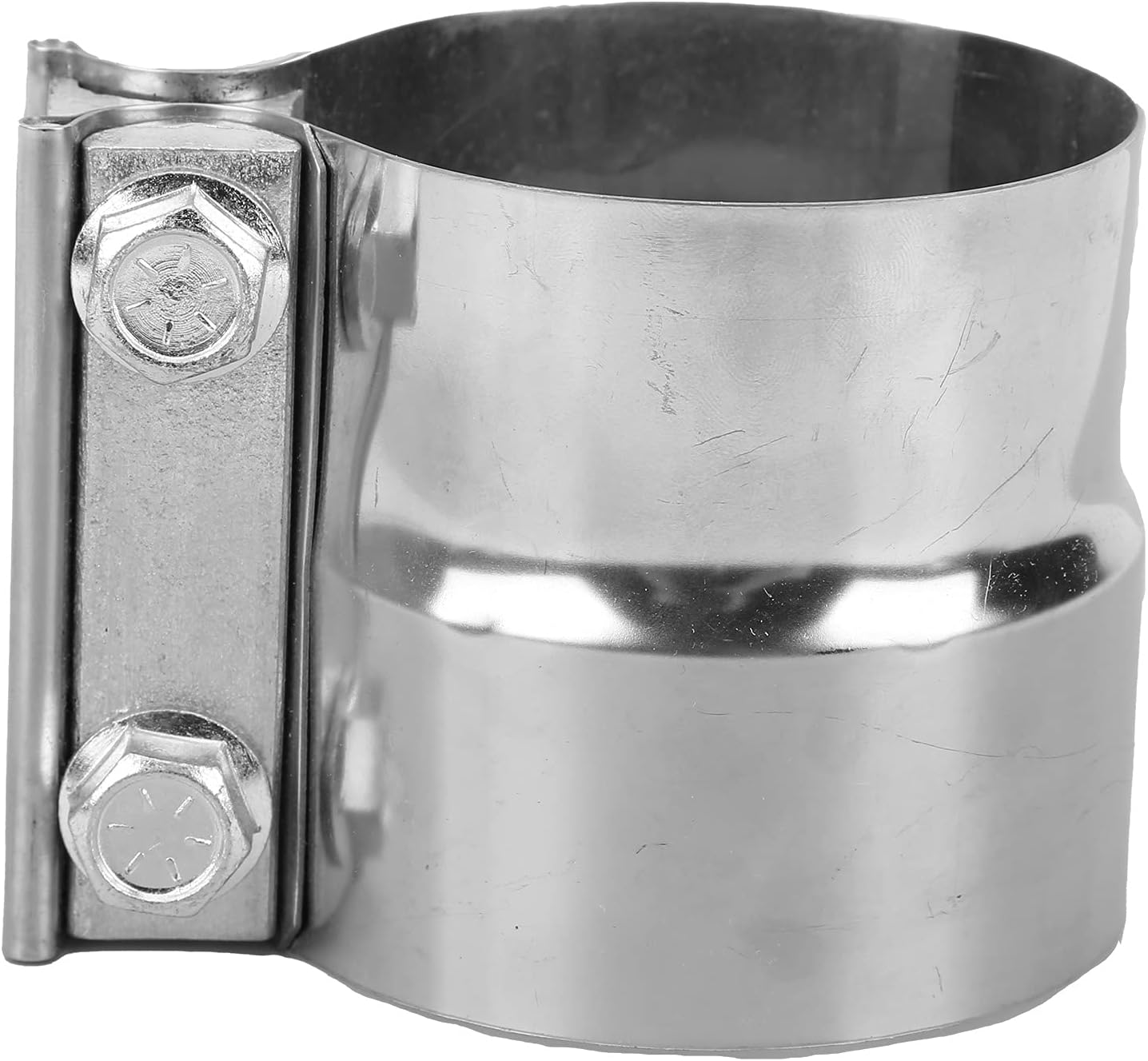 3.5in Butt Joint Exhaust Band Clamp Stainless Steel Coupler for Muffler Downpipe Header Manifold, Secure and Leakproof Seal for Automotive and High Performance Vehicles