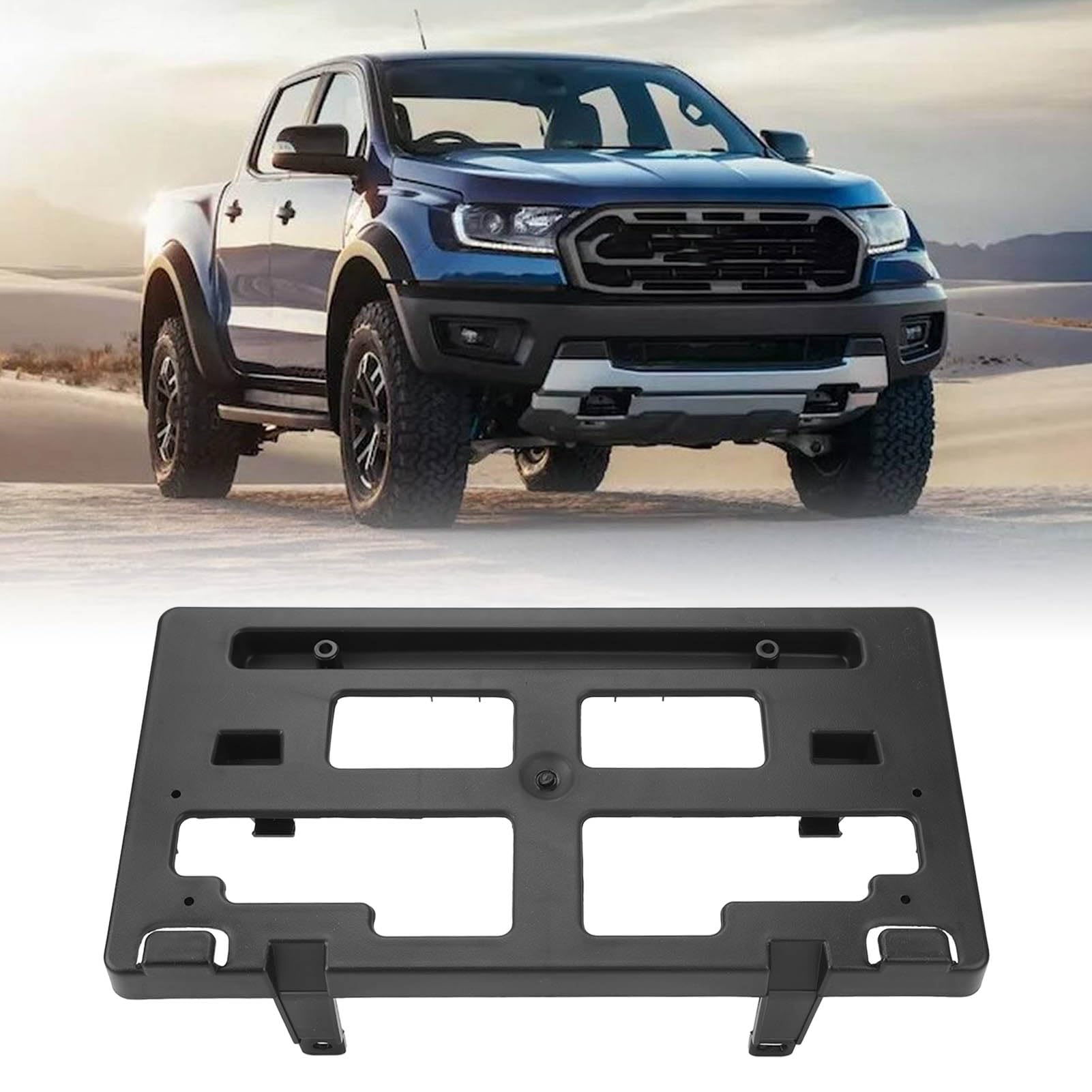 Front License Plate Bracket For Ford Ranger 2019-2022 – No Drill Mount, ABS Plastic (Replaces KB3Z17A385A) - View #9