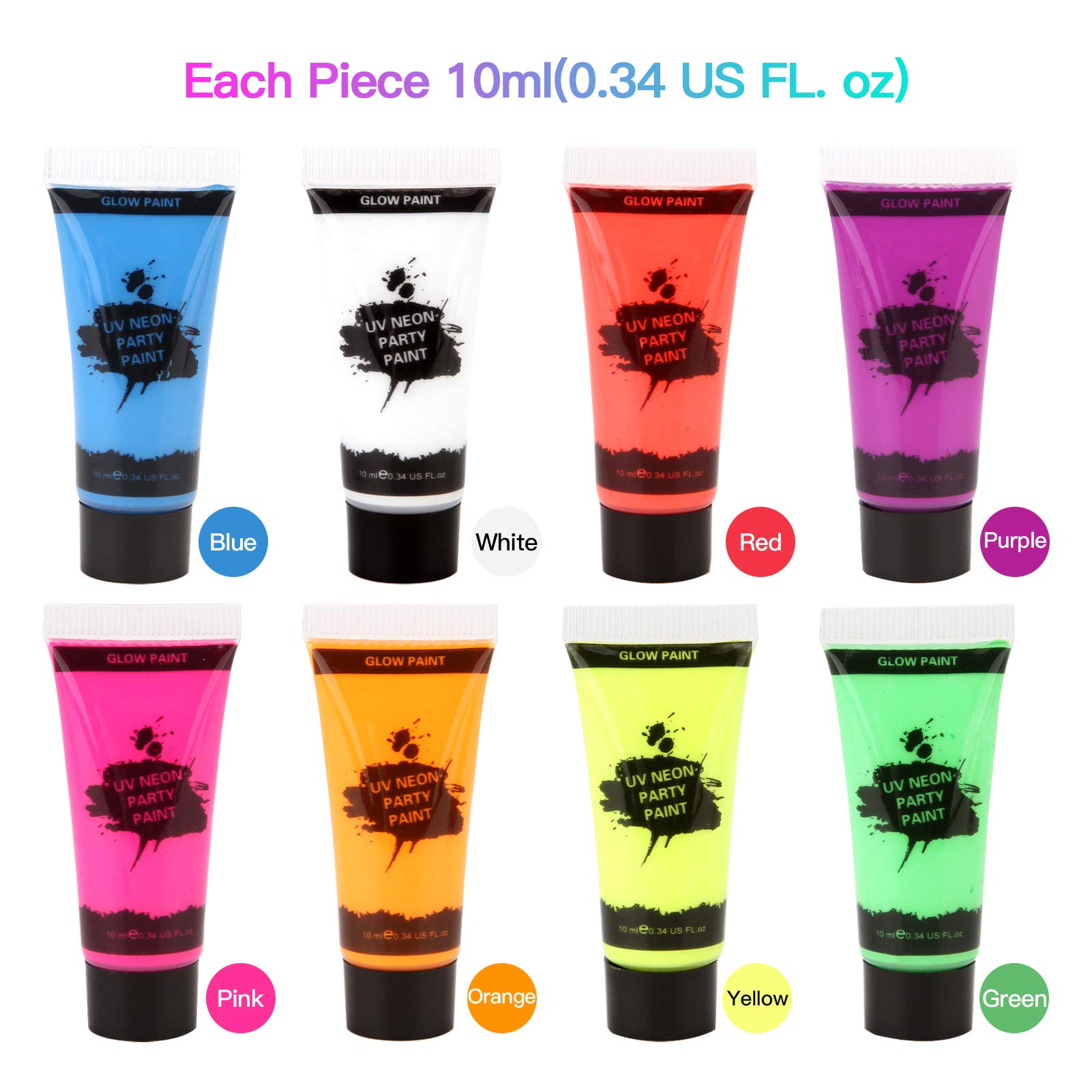 Amazon.co.jp: フェイスペイントとボディペイント、ERYUE 8本の