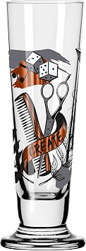 Ritzenhoff 1061009 Shot Glass 40 ml - Series Heldenfest - Motif No. 9 - Barber - Round and Multicoloured - Made in Germany