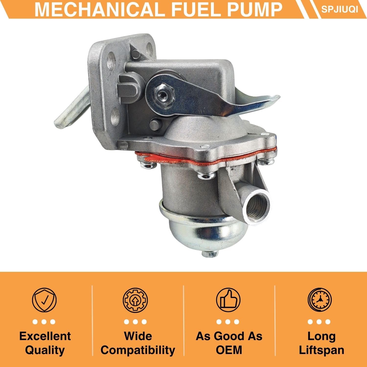 4-Bolt Fuel Lift Pump 3637300M91 1447017M91 4222108M91 for Perkins 4.212, 4.236, 4.248 Fits Massey Ferguson 175 178 180 255 261 265 30D 31 50 50B 50C Excavator 350 Harvester 186