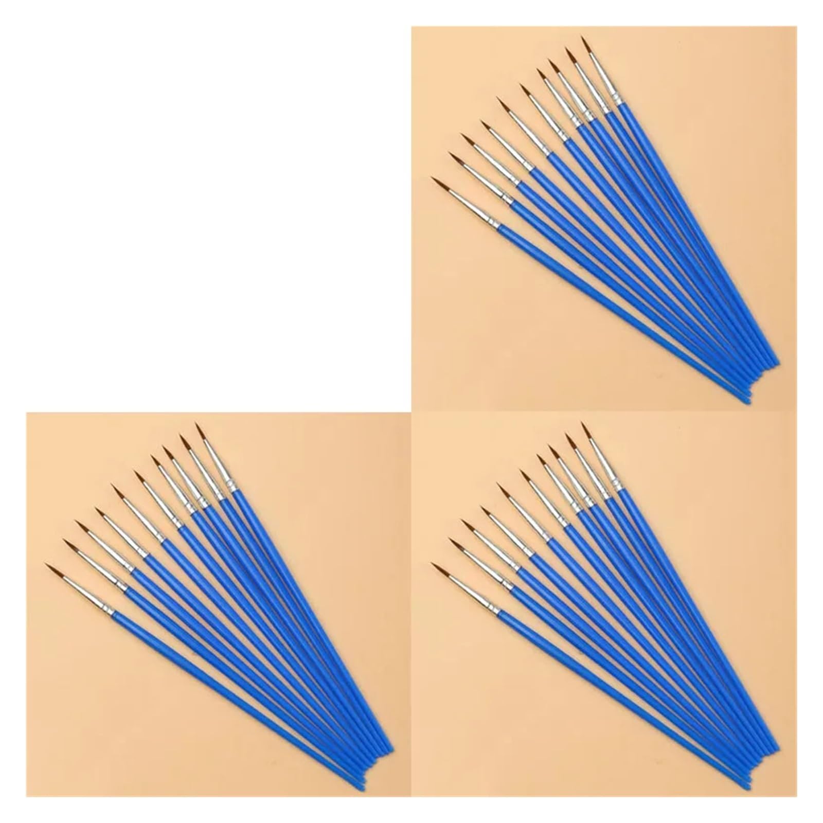 10/20/40PCS Paint Brushes Set Acrylic With Flat Round Pointed Craft Watercolor Oil Painting Supplies(30pcs-pointed toe)