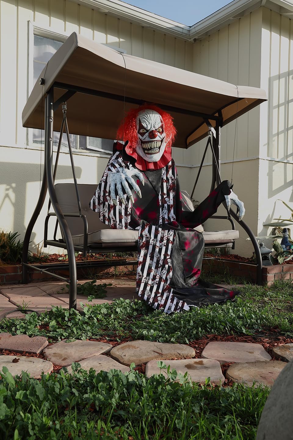 California Costumes Towering Terror Clown, 2-in-1 Halloween Costume & Decor