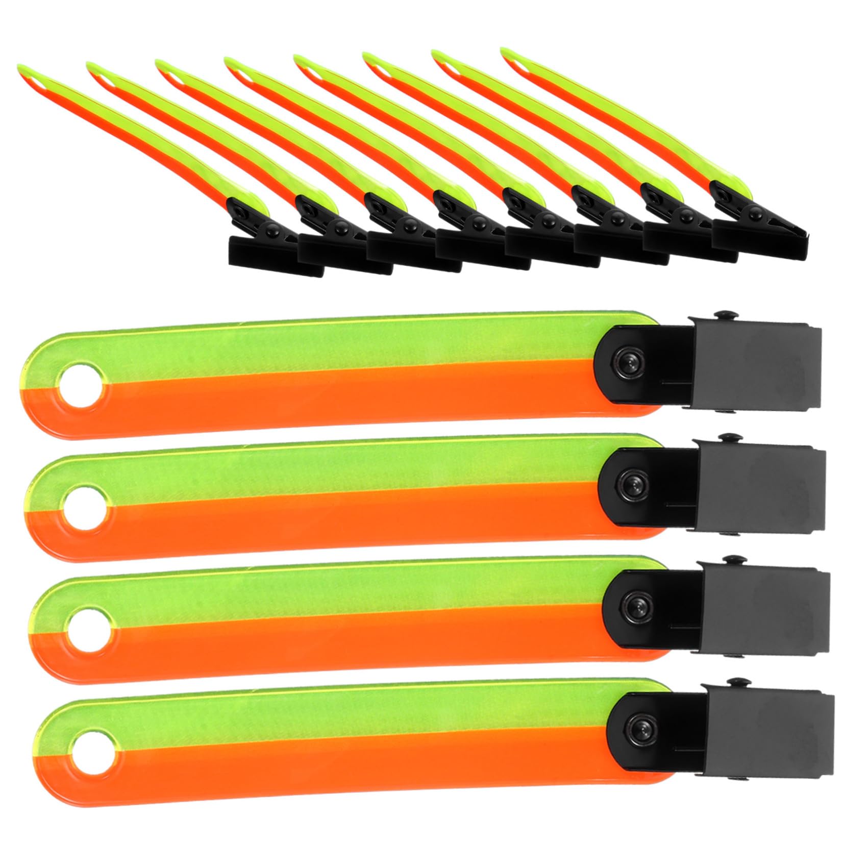 Kisangel Fluoreszierender Etikettenhalter Laufweste Laufgürtel Abwaschbare Marker Markierungsfahnen Für Umfragen Straße Leuchtclips Clips Zum Aufhängen Jagdzubehör PVC