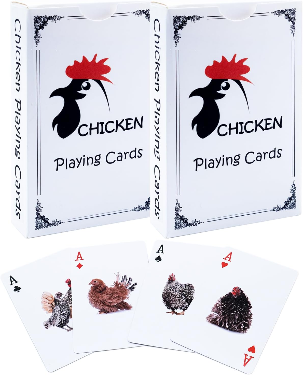 Chicken Playing Cards, 2 Decks, Chicken Theme, Poker Cards, Card Games