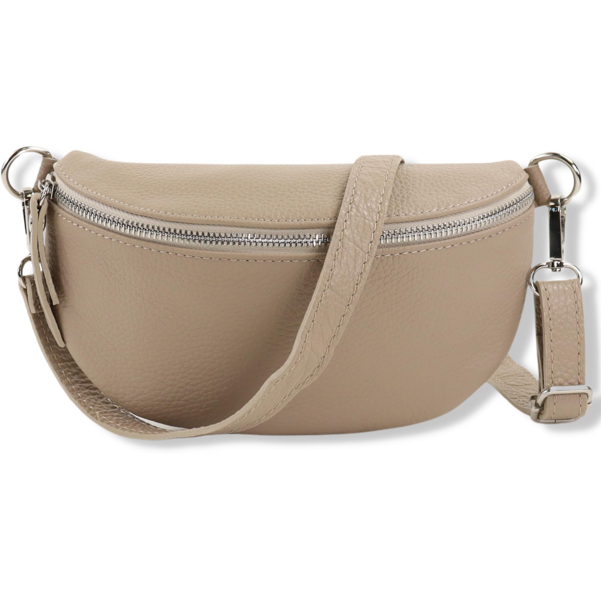 Blade Marsupio da donna in vera pelle, elegante marsupio, da donna, con 2 motivi e pelle staccabili e regolabili, tracolla da donna, tasca sul petto di alta qualità per donne, Beige-1, L, Marsupio