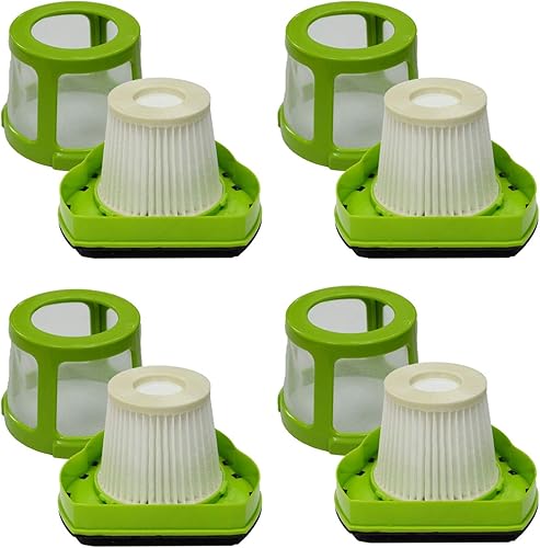 Miniatura 1 de PUREBURG Filtros de repuesto compatibles con Bissell 1782 1608653 1608654, paquete de 4 filtros HEPA + marco de malla