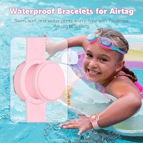 Miniatura 2 de Waterproof Air tag Bracelets For Kids (2 Pack) - Soft Silicone Hidden Air tag Wristband - Lightweight GPS Tracker Holder Compatible with Apple