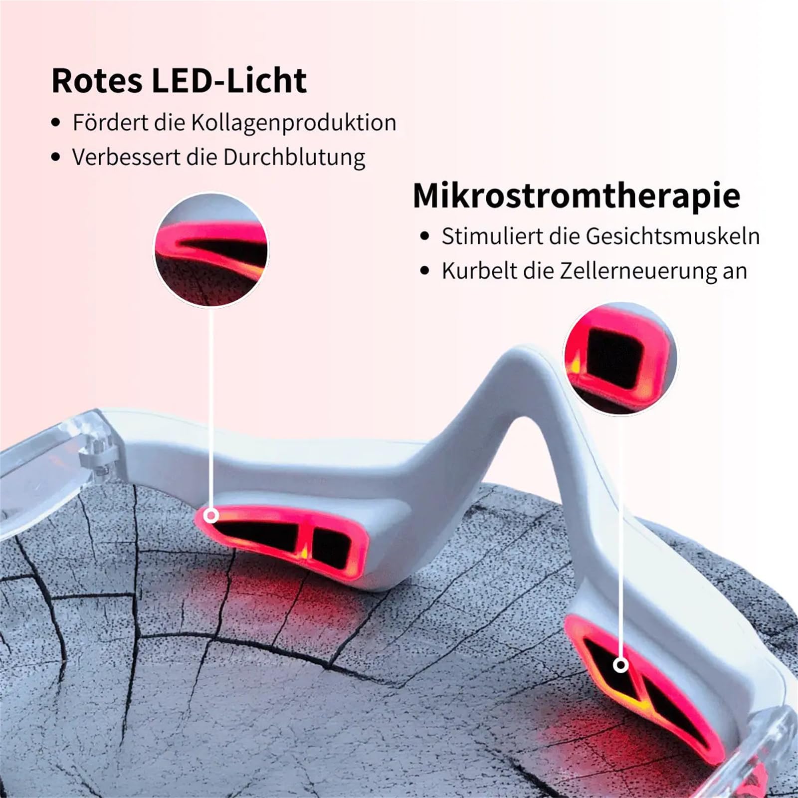 stellaura Aureva - Verjüngende Rotlicht-Therapie für strahlendere Augenpartie Rotlicht Augenmassagegerät zur Faltenreduzierung und Augenverjüngung