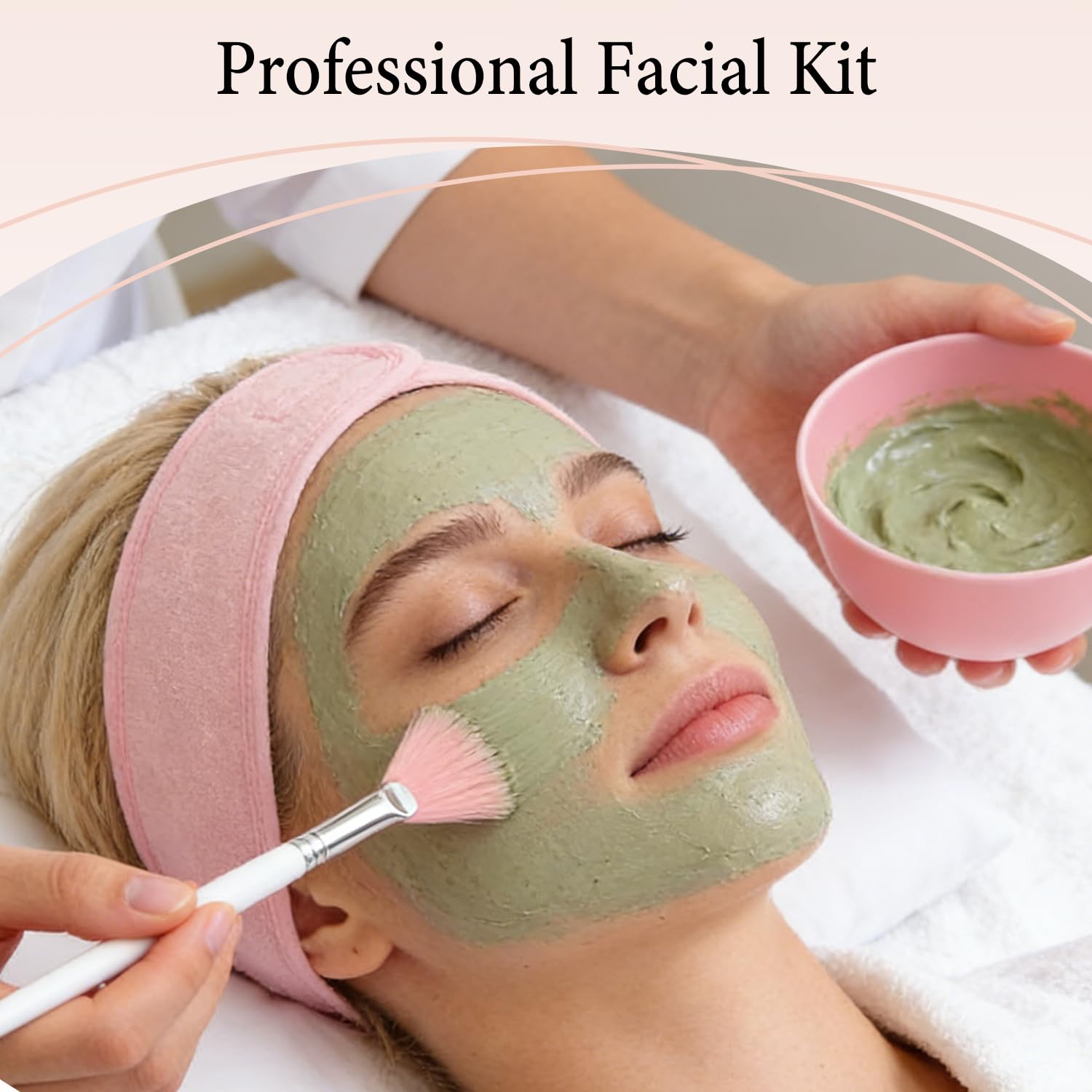 34 Pcs Professional Esthetician Supplies Kit, Silicone Face Mask Mixing Bowl Set with Brushes, Spatulas, Jars, Measuring Spoons, Headbands & Storage Bag - All Essentials for DIY Spa & Salon Treatments