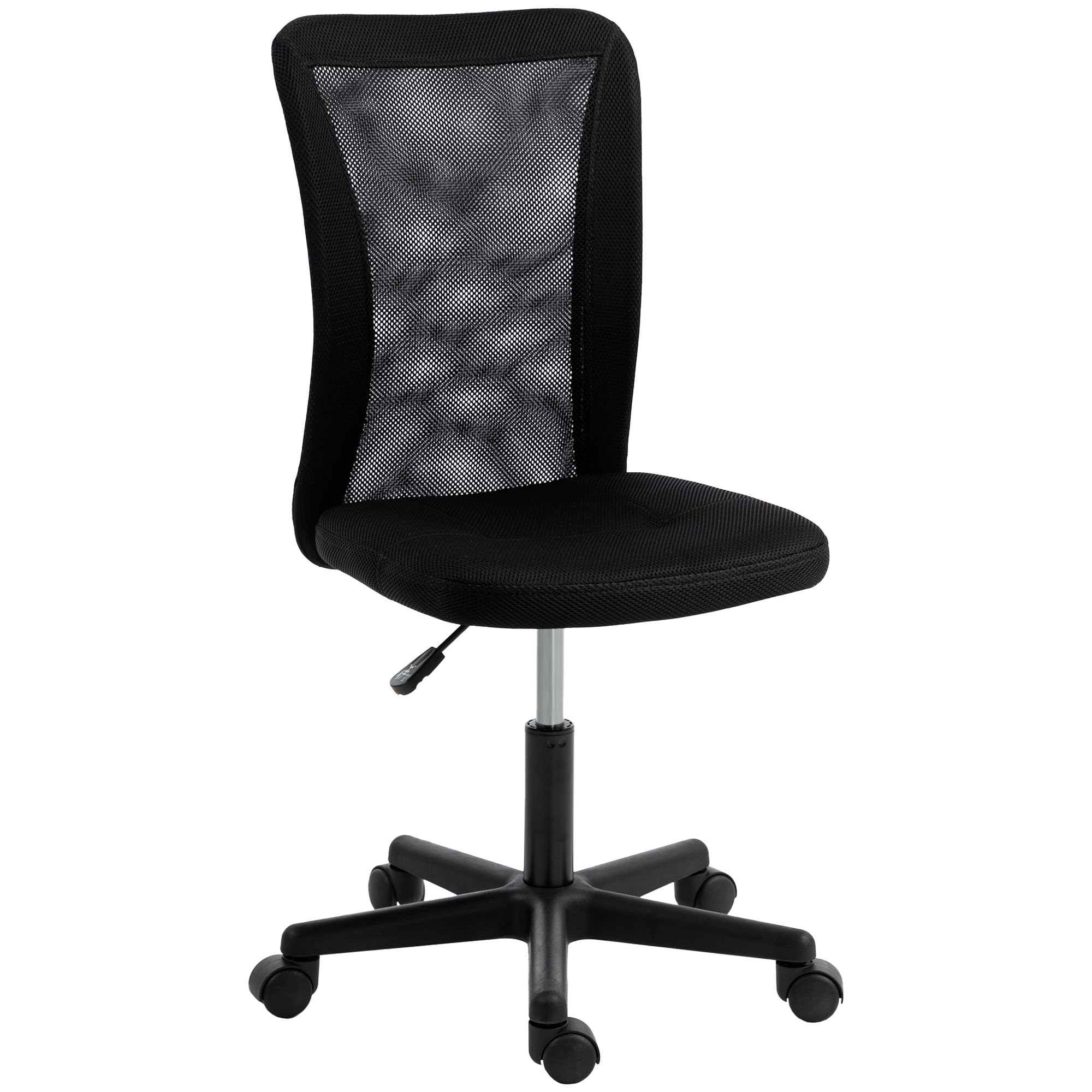 Vinsetto Ergonomic Office Chair Armless Swivel Mesh Back, Black