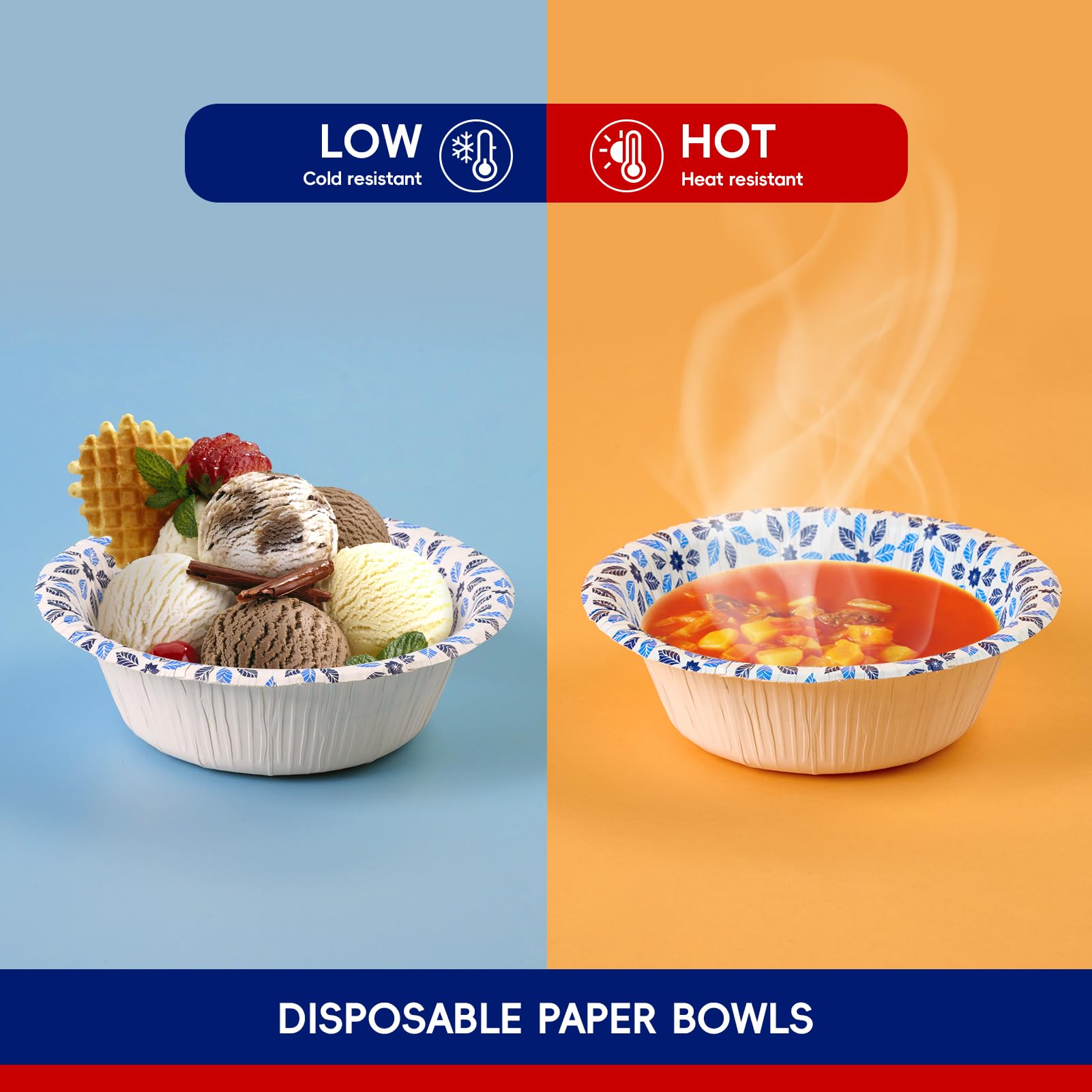 JOLLY CHEF Paper Bowls - 156 Count -4