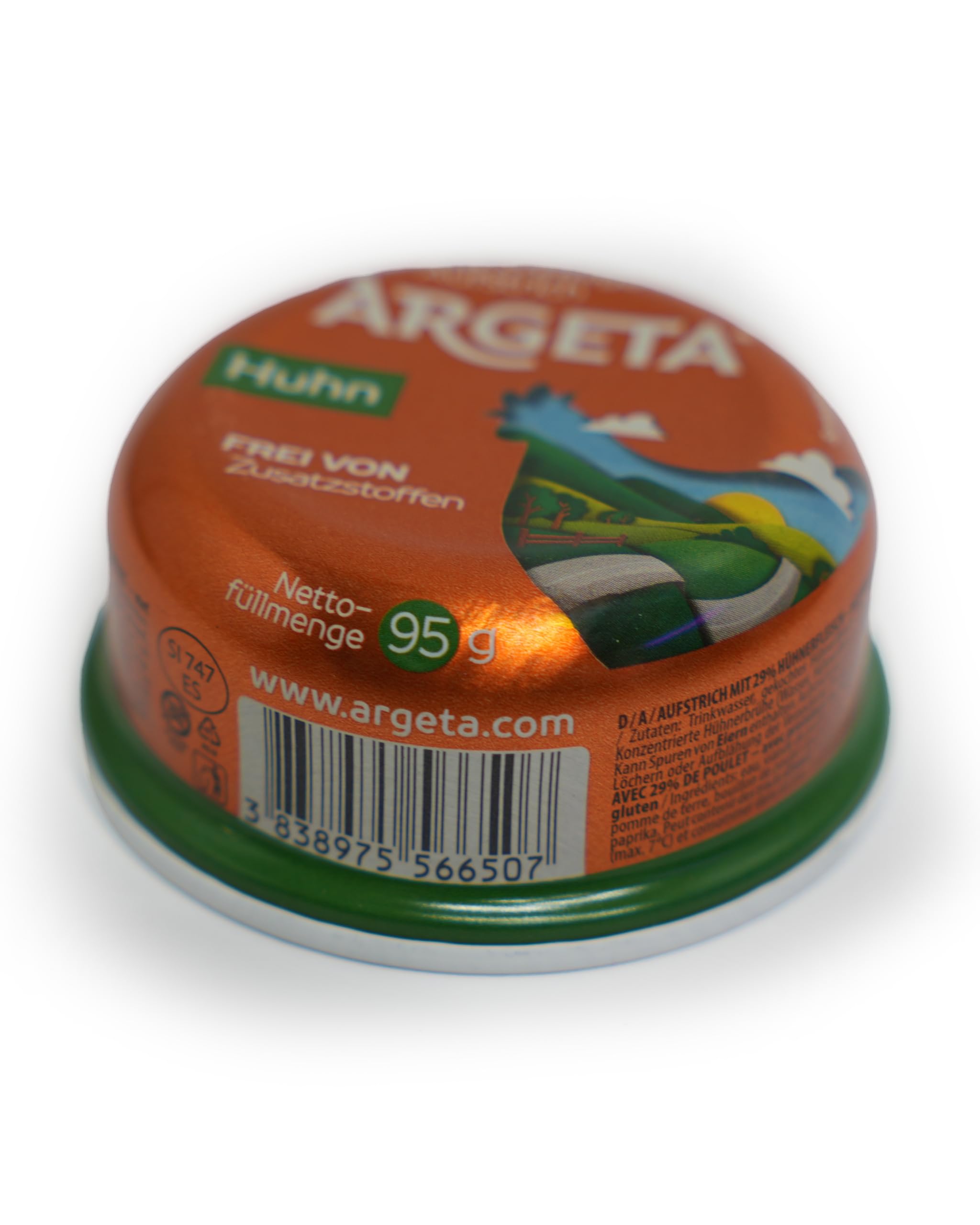 Pellear Argeta Huhn Aufstrich 14x95g - Cremiger Brotaufstrich - Keine Zusatzstoffe – Premium Aufstrich – 14 Dosen kulinarischer Aufstrich im Vorteilspack – Naturaroma – 1330 Gramm