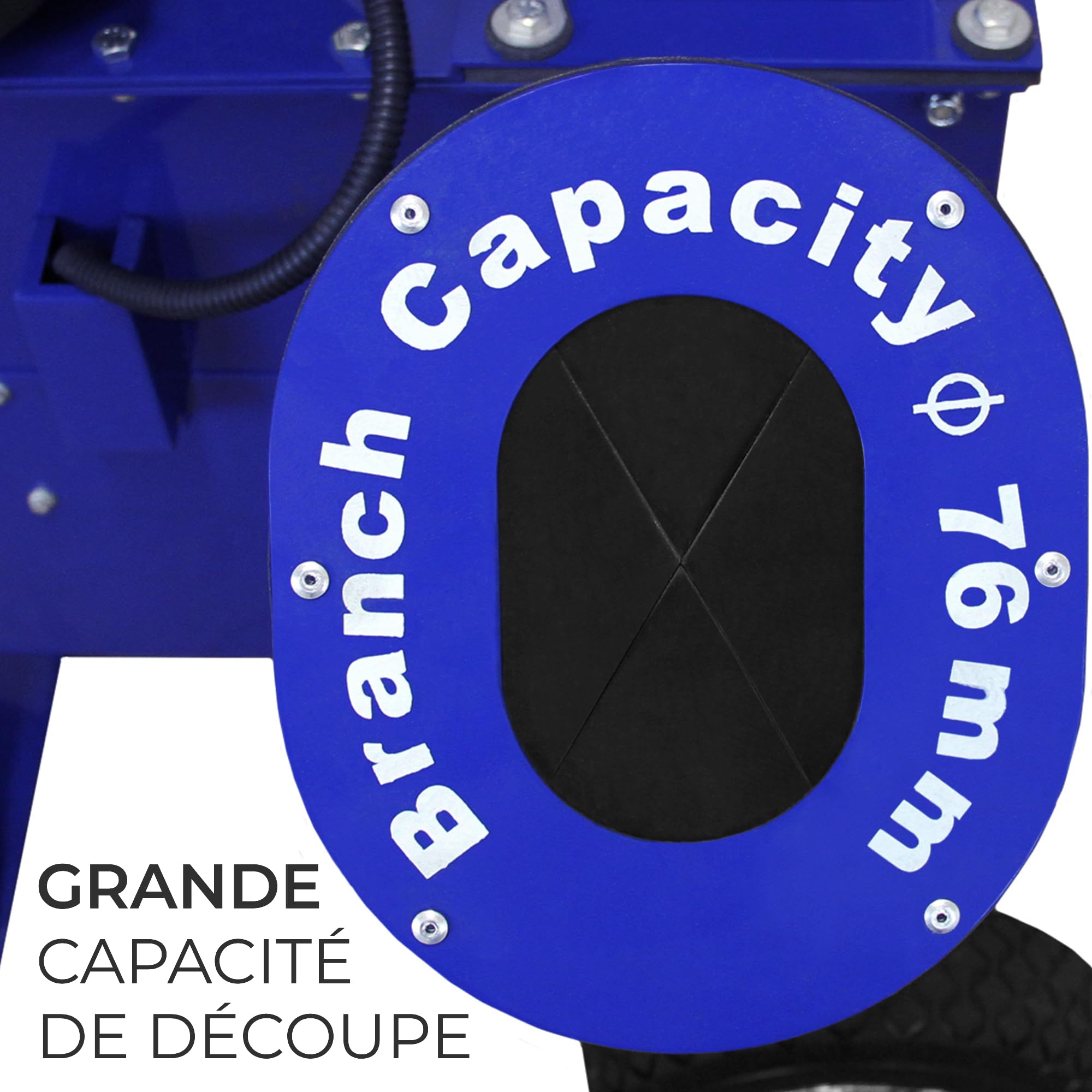 Déchiqueteuse de Bois 7CV - 94 x74x134cm - 3600 Tours/min - Moteur Essence à 4 Temps 3.6L - Max Diamètre 76mm - Broyeur Bois Feuilles Jardinage Horticulture Paysager[Kit EPI & Trousse outils INCLUS]