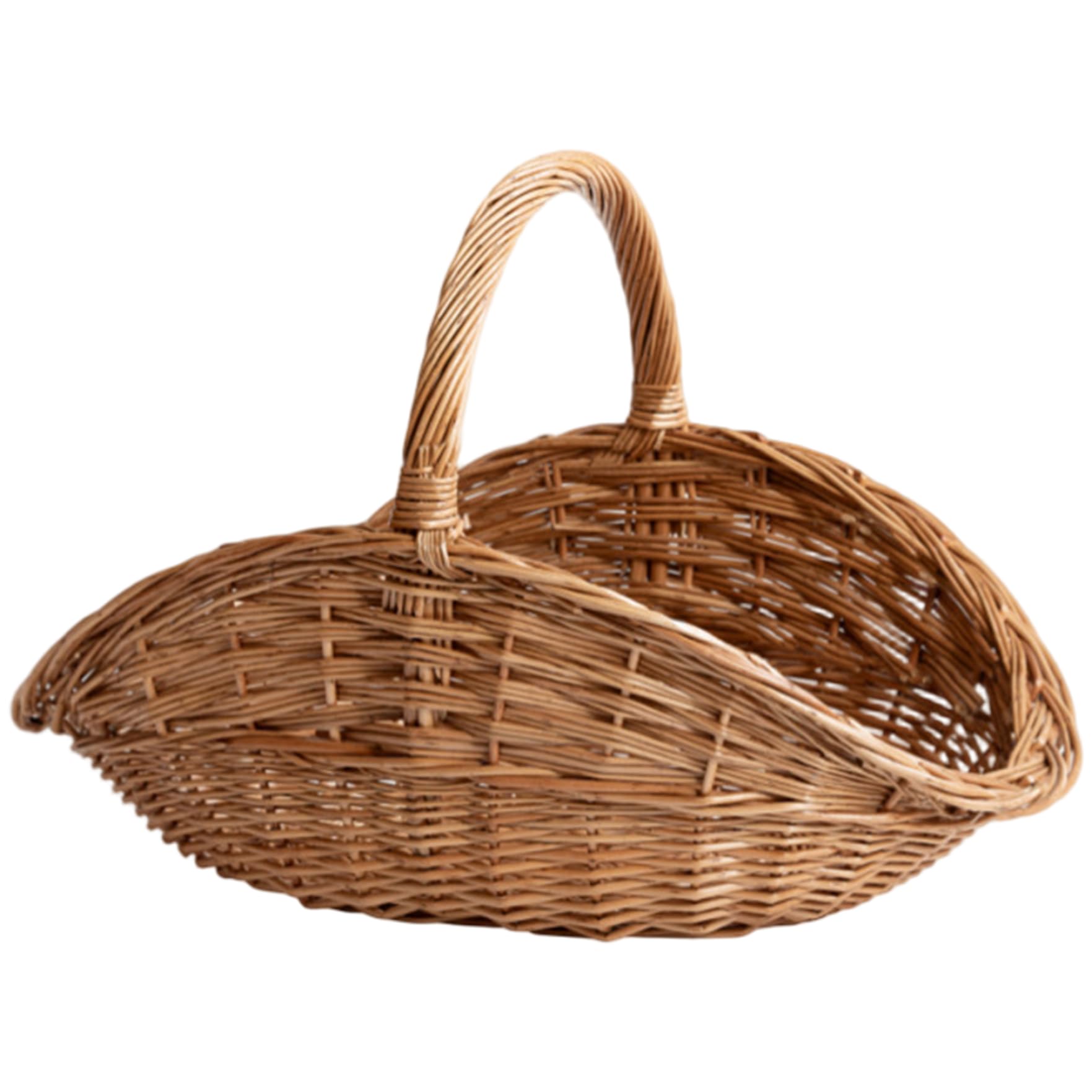 Cesta de Mimbre para Picnic, Cesta de Mimbre Multiusos para jardín, Almacenamiento de para Picnic