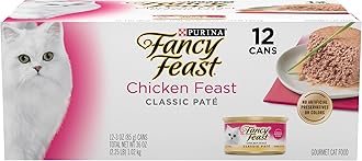 Fancy Feast Purina Grain Free Pate Wet Cat Food, Chicken - (2 Packs of 12) 3 oz. Cans