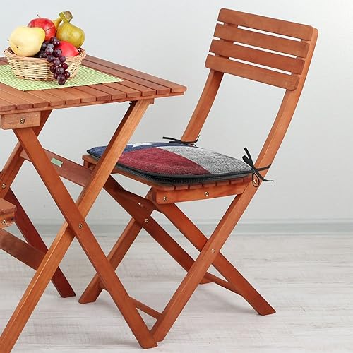 Vista 177 de Lunarable Orient - Cojín de asiento para silla, curlicues florales orientales con elementos artísticos venecianos, hojas de follaje, damasco a