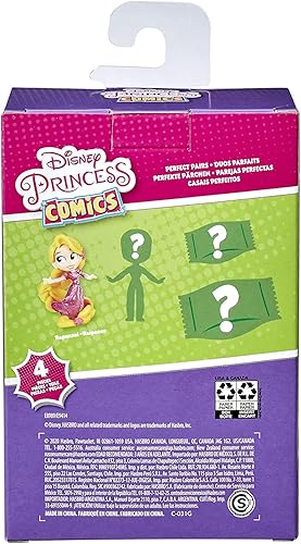 Miniatura 4 de Disney Princess Perfect Pairs Rapunzel, divertido juguete enredado con 2 muñecas, vitrina y soporte para barco, para niños de 3 años en adelante