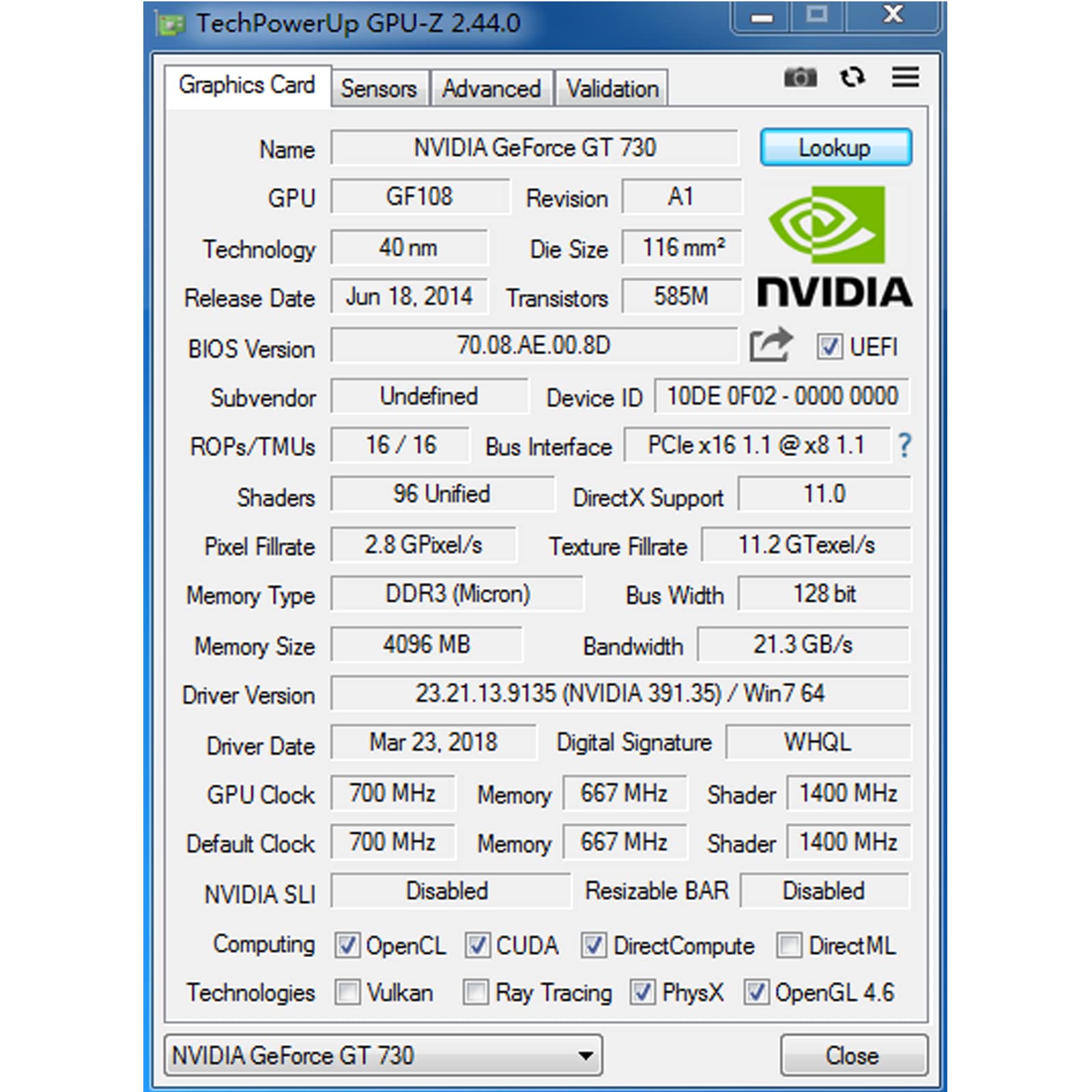 QTHREE GT 730 Scheda Grafica, 4GB DDR3 128-bit, Scheda Video per PC, DVI-I, HDMI, VGA, PCI Express x16, Versione Fermi