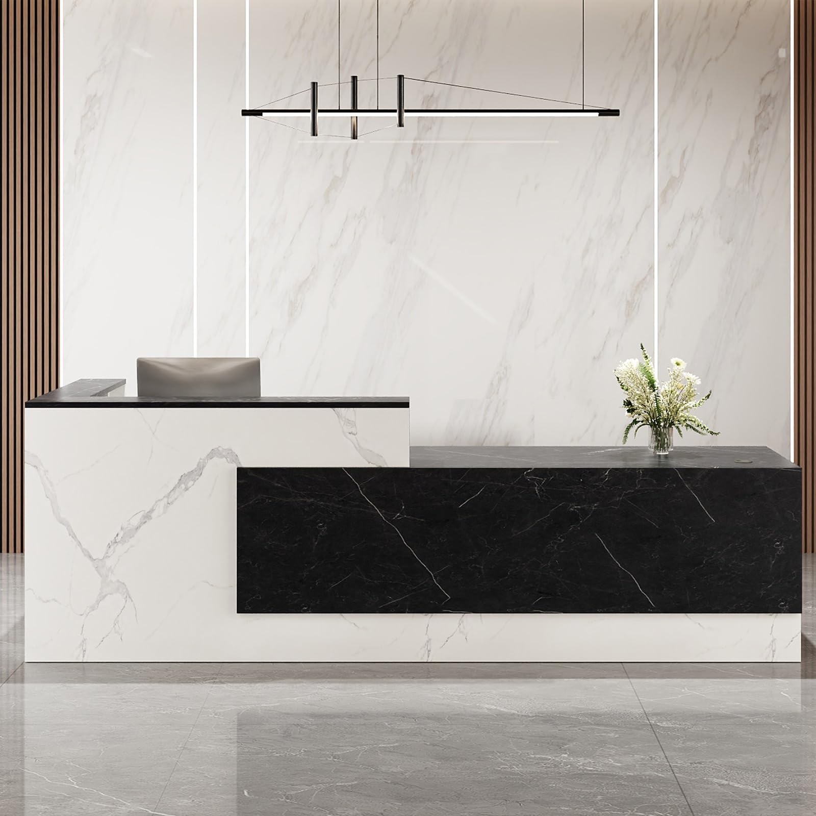 Moderno Recept Desk con Ders Bancone Bianco per Parrucchieri Uffici Alberghi e Negozi di AbbigliamentoVersatile Recept Pelliccia per Aziende Estetiche