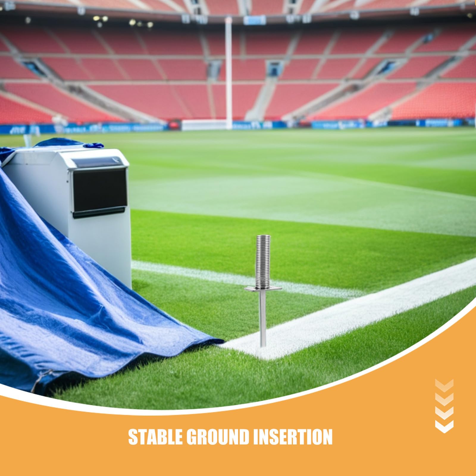 VICASKY 5 Pièces Base à Ressort pour Drapeau d'angle Pointe de Fer Argenté Sécurité Installation et Retrait Rapides Usage Répété pour Poteau de Drapeau Entraînement de Football Athlètes