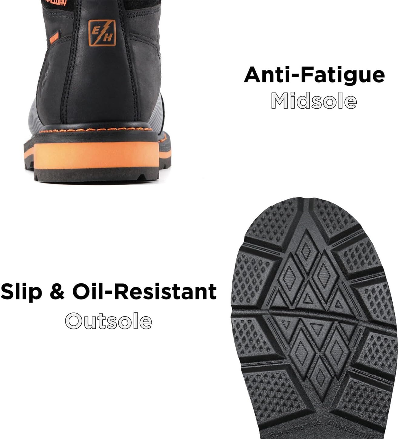 SUREWAY Men's 6" Waterproof Soft/Composite Toe Work Boot - Heavy Duty Crazy Horse Leather, Slip Resistant Lace Up for Construction & Industrial Safety - Image 7