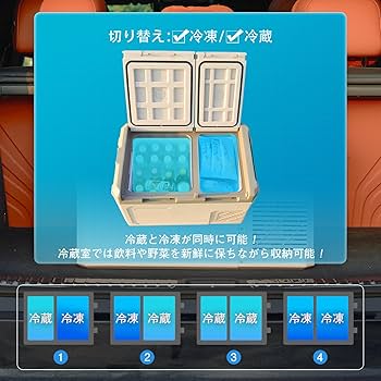 Amazon.co.jp: 【分けて、使える。】 車載冷蔵庫 25L ポータブル