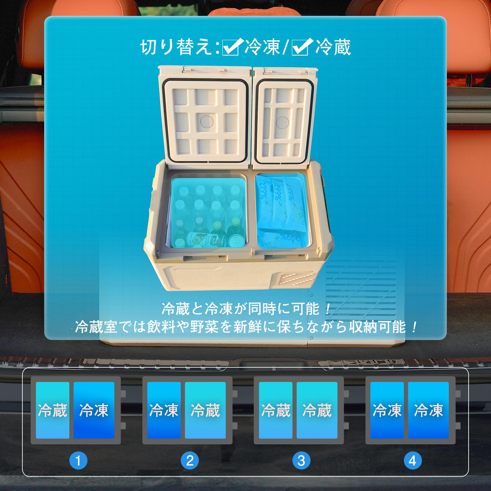 Amazon.co.jp: 【分けて、使える。】 車載冷蔵庫 25L ポータブル