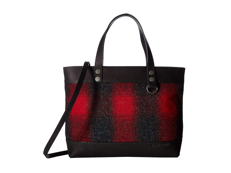 

Pendleton Tonal Wool Bag with Strap (Red/Charcoal Mix Buffalo Check Ombre) Handbags