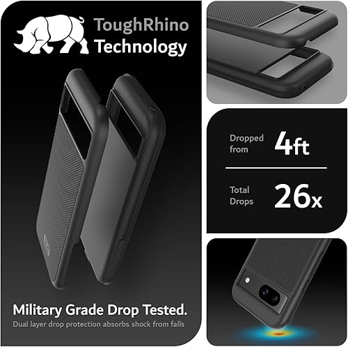 Vista 203 de TUDIA MergeGrip - Funda para Google Pixel 7a 2023, [probada en caídas de grado militar] borde elevado para protección de pantalla y cámara, doble