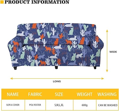 Miniatura 4 de FKELYI Funda elástica para sofá con diseño de árbol de Navidad, color azul, con parte inferior elástica, tamaño XL Árbol de Navidad azul,Lindo