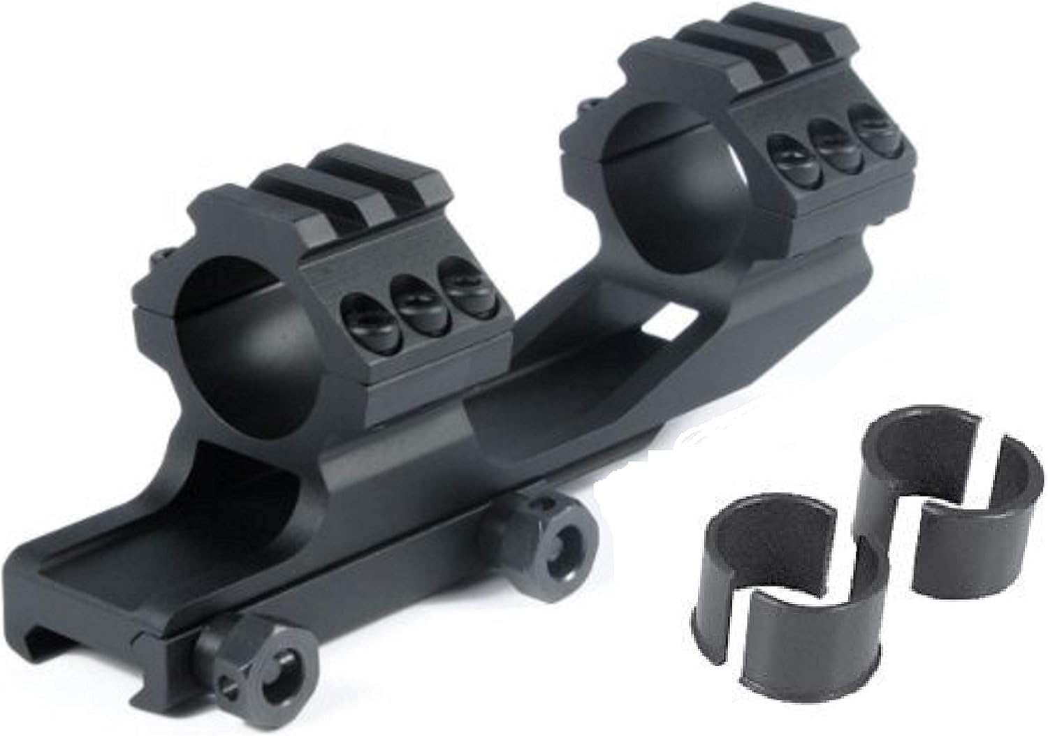 Green Blob Outdoors 30mm / 1 inch Cantilever Scope Mount Scope Rings with Picatinny Rail Top Caps for Burris Leupold Vortex Nikon Scope