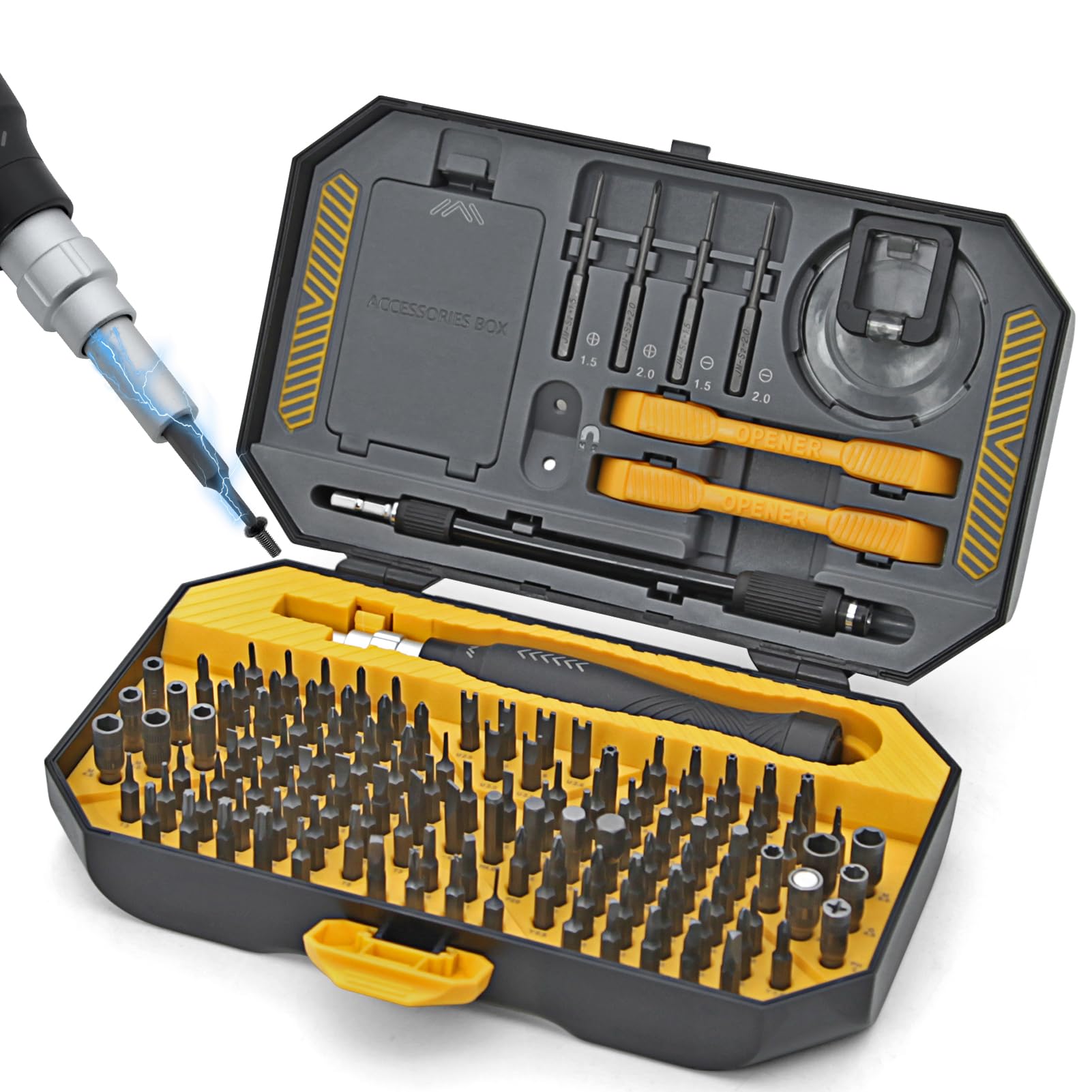 ironcube Precision Screwdriver Set, Laptop Tool Kit, 145 in 1 Professional Computer Screwdrivers Repair Kit with T5 T6 Torx Screwdriver for Eyeglass, Phone, Watch, Switch, Rc Car, Toys