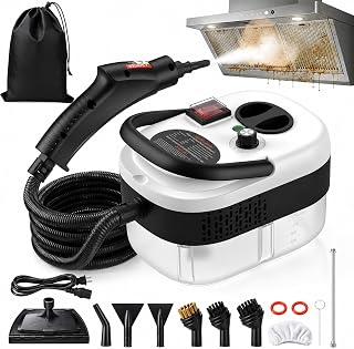 2500W Handheld Steam Cleaner for Home, 6-Level High Pressure Steam Gun, Steam Machine w/40.6oz Tank, Portable Car Steamer for Auto Detailing & Cleaning, Car, Floor, Furniture, Tile Grout, Wall