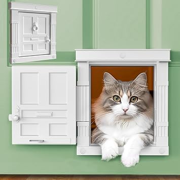 Beacon Hill Interior Cat Door - Durable Indoor Cat Door for Tall Cats or Dogs, No Flaps, Stylish and Easy DIY Pet Door, Spacious Large Kitty Door for Cats Up to 20 lbs, by Purrfect Portal