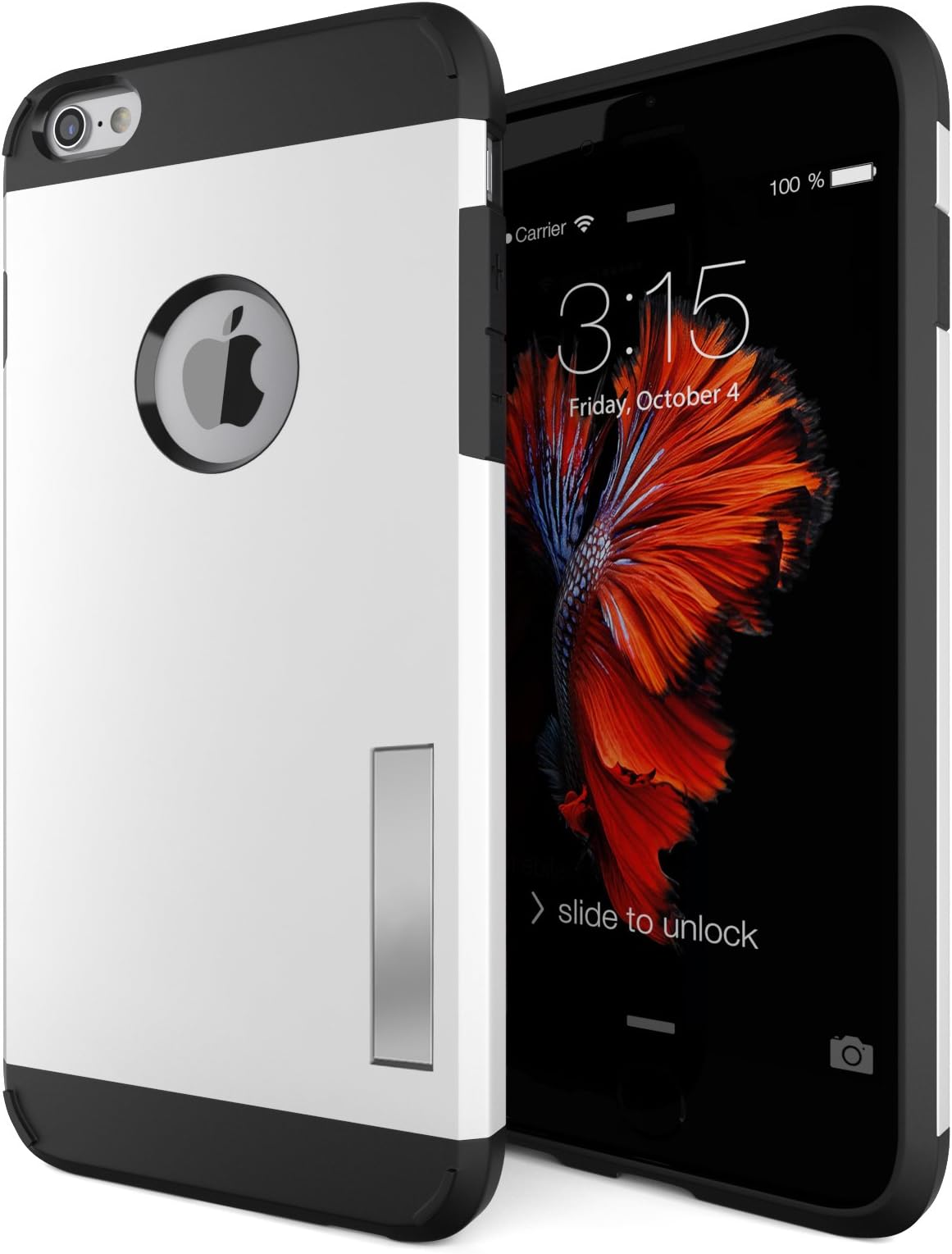 iPhone 6S Plus Case, iPhone 6 Plus Case Difenz [Armatura Series] Dual Layer Protective Armor Case for iPhone 6S Plus- iPhone 6S Plus Cover with Shock Absorptive Inner Layer Hard Back Case - White