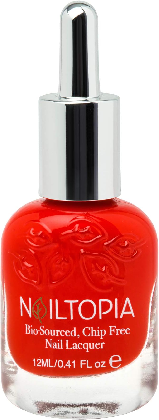 Nailtopia - Plant-Based Chip Free Nail Lacquer - Non Toxic, Bio-Sourced, Long-Lasting, Strengthening Polish - Red Hot Summa (Red With Orange Undertones) - 0.41oz