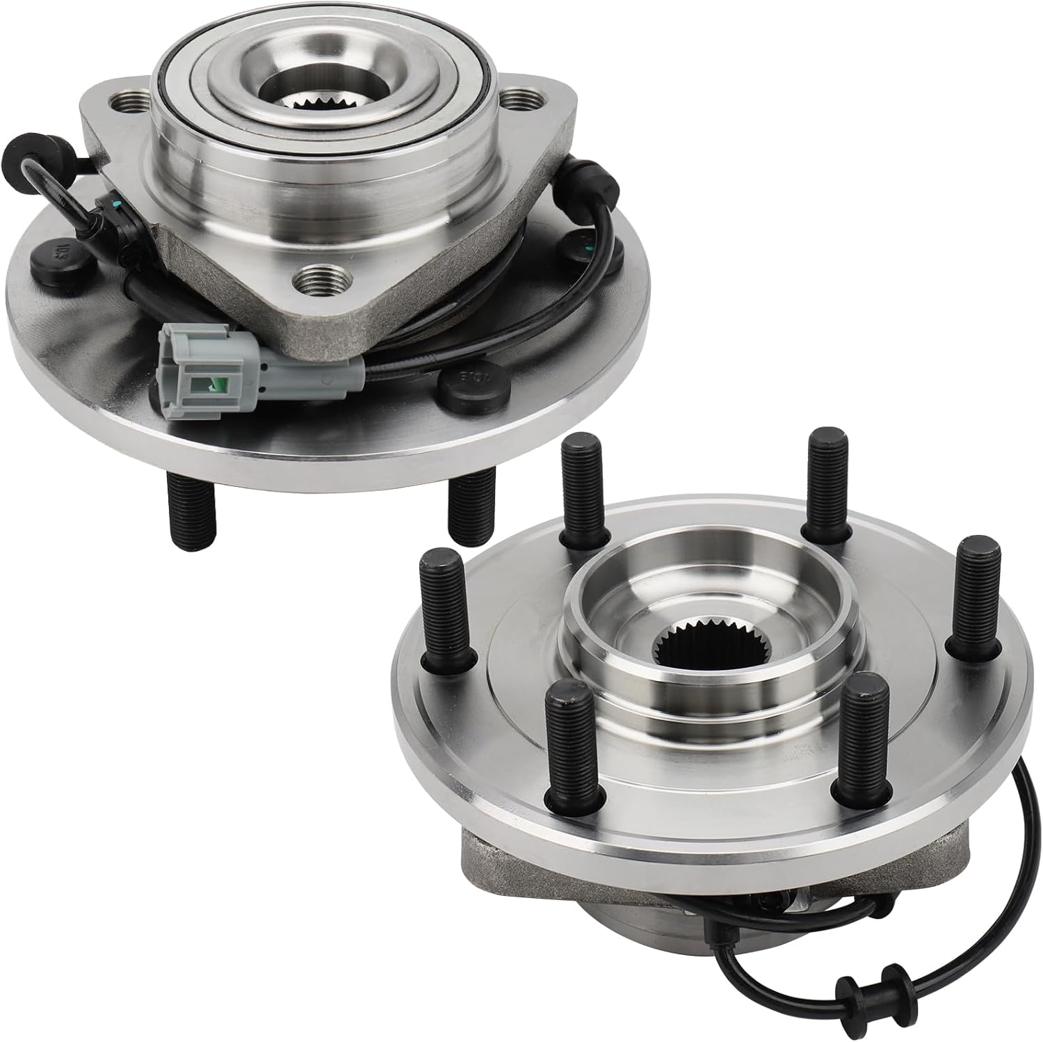 MAYASAF 515066 [Pack of 2] Front Wheel Hub Bearing Assembly for Nissan 2004 Pathfinder/2005-2007 Armada/2004-2007 Titan, for Infiniti 2004-07 QX56 6 Lugs w/ABS