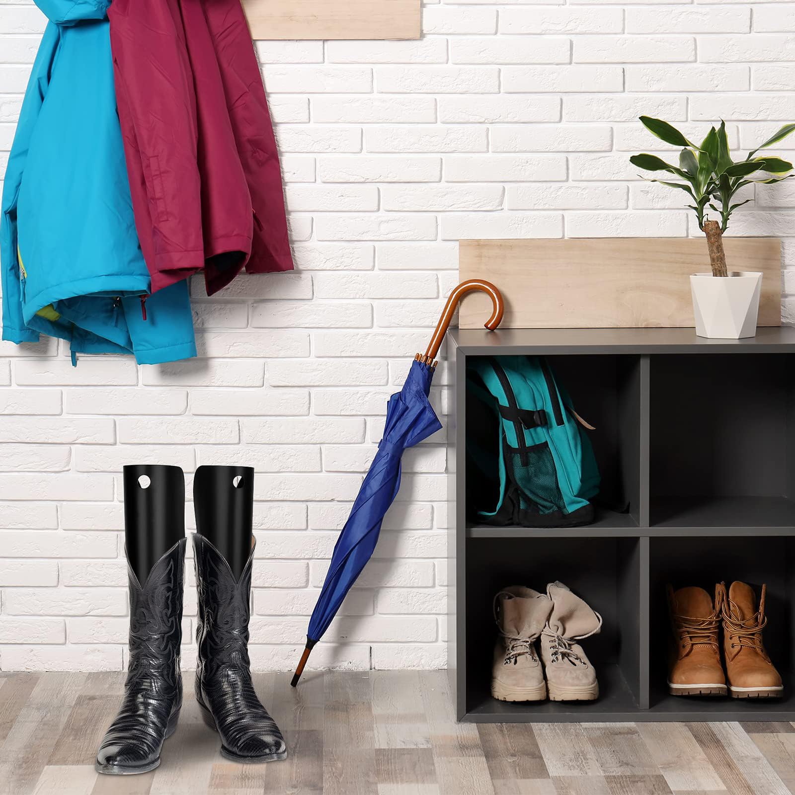 4 pares Soporte para Bota Insertos de Formas de Botas Soporte de Bota Alta Reutilizable Plástico Hormas de Botas Altas de Botas Inserta para mujer Hombres Evitar plegado flexión