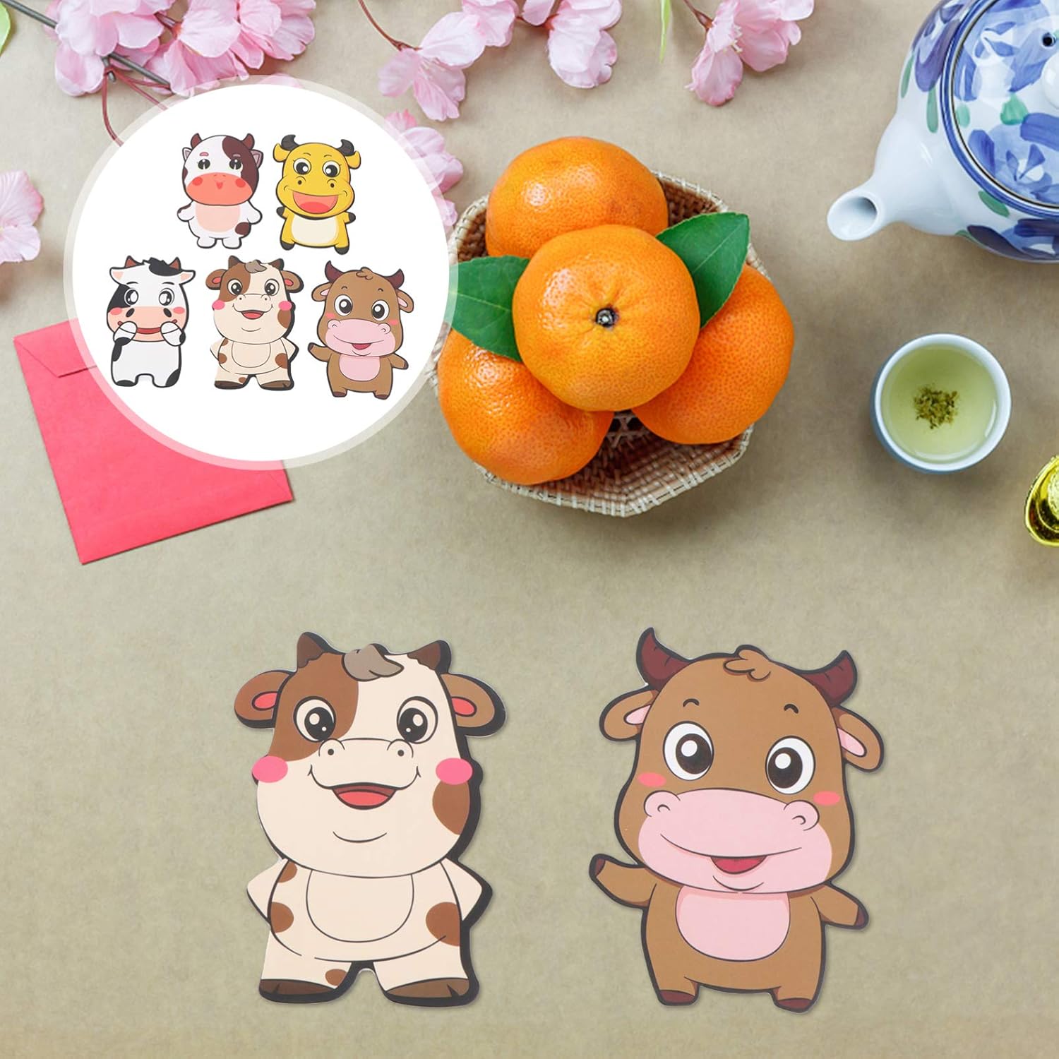 Buy SOIMISS 10Pcs Chinese New Year Red Envelopes 2021 Zodiac OX New