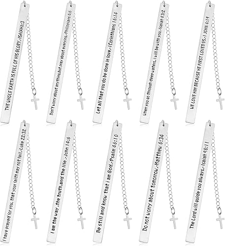 10 marcapáginas cristianos de la Biblia, regalos de Navidad para la iglesia, marcapáginas inspiradoras con versículos bíblicos, marcadores