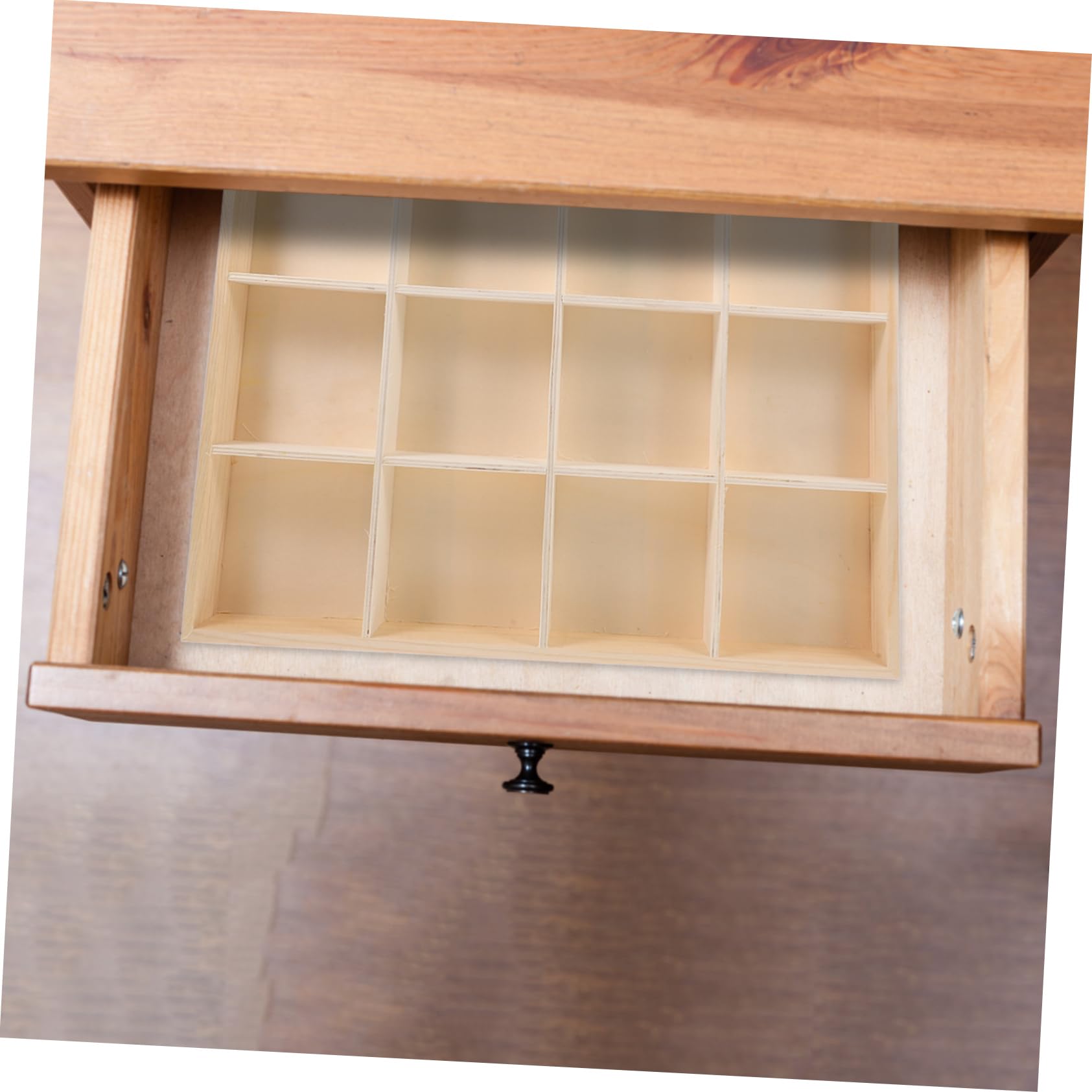 Homoyoyo Organizador de Escritorio de Madera Múltiples Compartimentos, Caja de Almacenamiento de Oficina Versátil para Maquillaje, Papelería y Accesorios