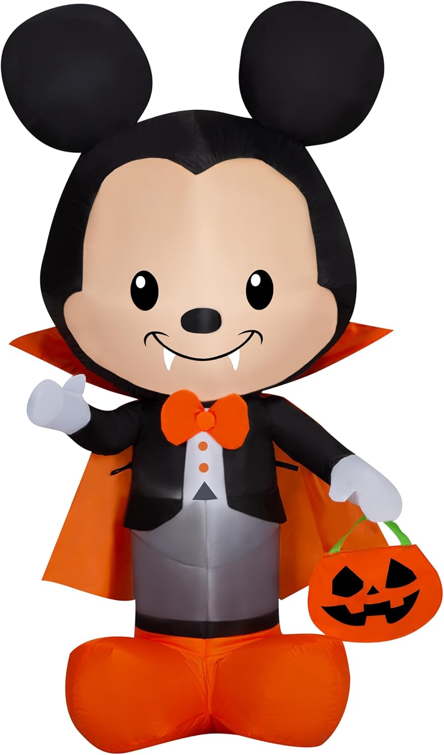 4.5' Gemmy Airblown Inflatable Halloween Stylized Disney Mickey Mouse As Vampire Yard Decoration 551581