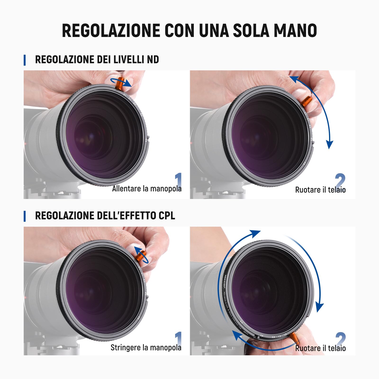 NEEWER 67mm 3in1 Filtro ND Variabile+CPL+Black Diffusion 1/4 Filtro Per Effetto Mist Cinematic, Filtro Effetto a Densità Neutra Polarizzatore Circolare in Vetro Ottico HD Multistrato con Custodia