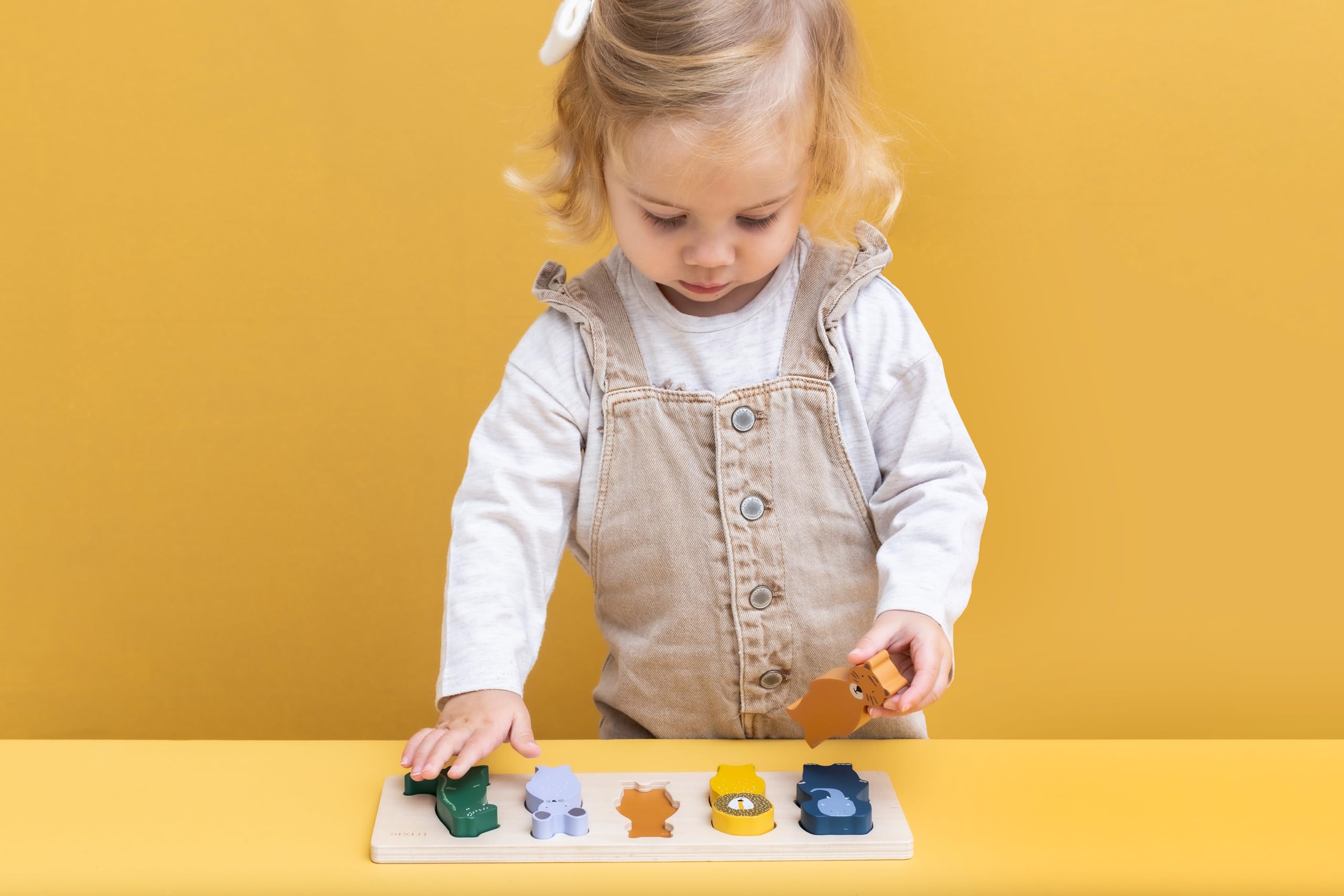 Trixie - Puzzle en Bois FSC en Forme d'animaux - Jouet d'apprentissage de la motricité - Enfants à partir de 1 an