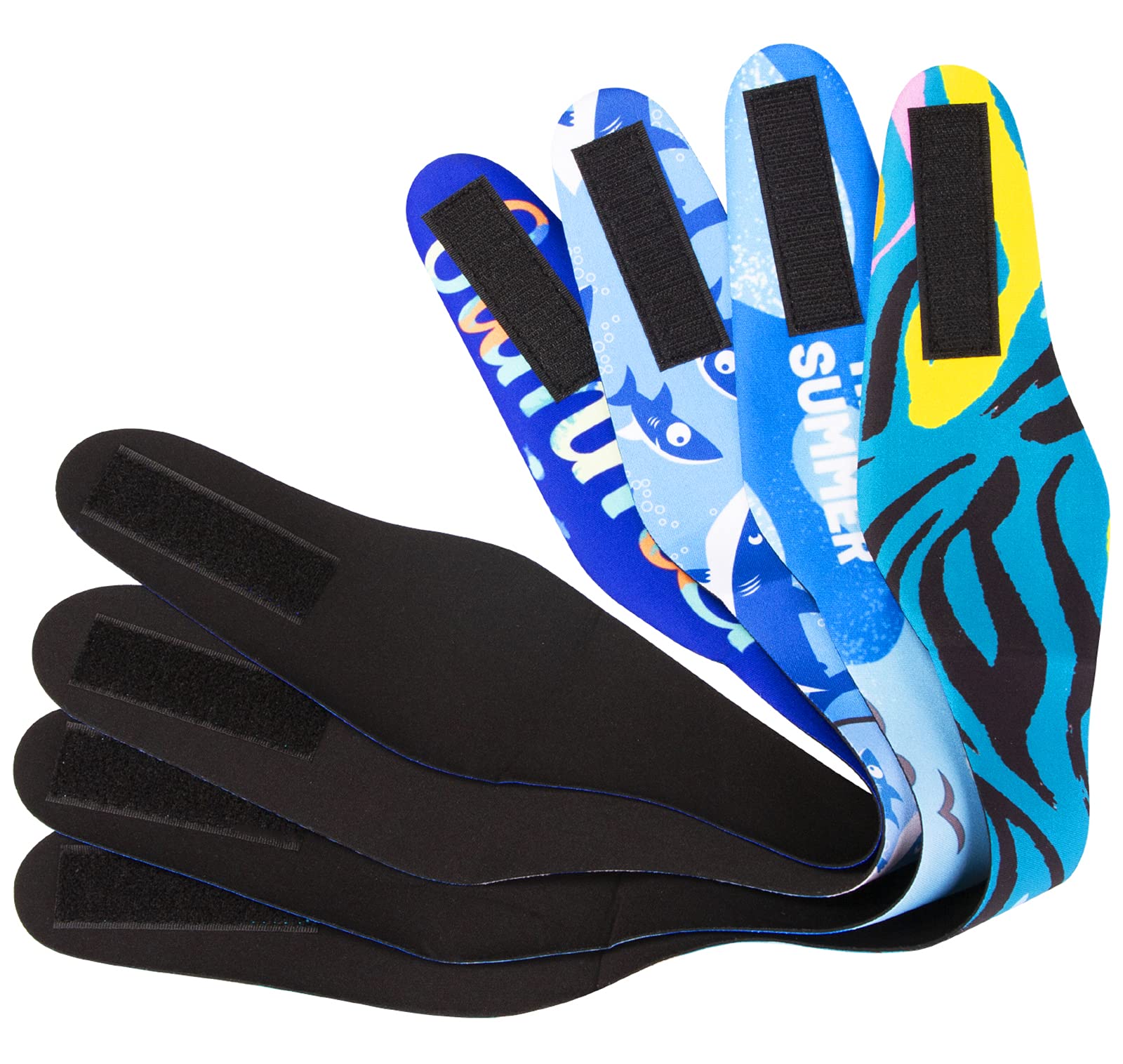 AqtivAqua Fascia per Nuoto - Protezione per Bambini, Adulti, Uomini, Donne, Bebè, per Capelli - Tiene Fermi i Tappi per Le Orecchie (Blu, X-Large