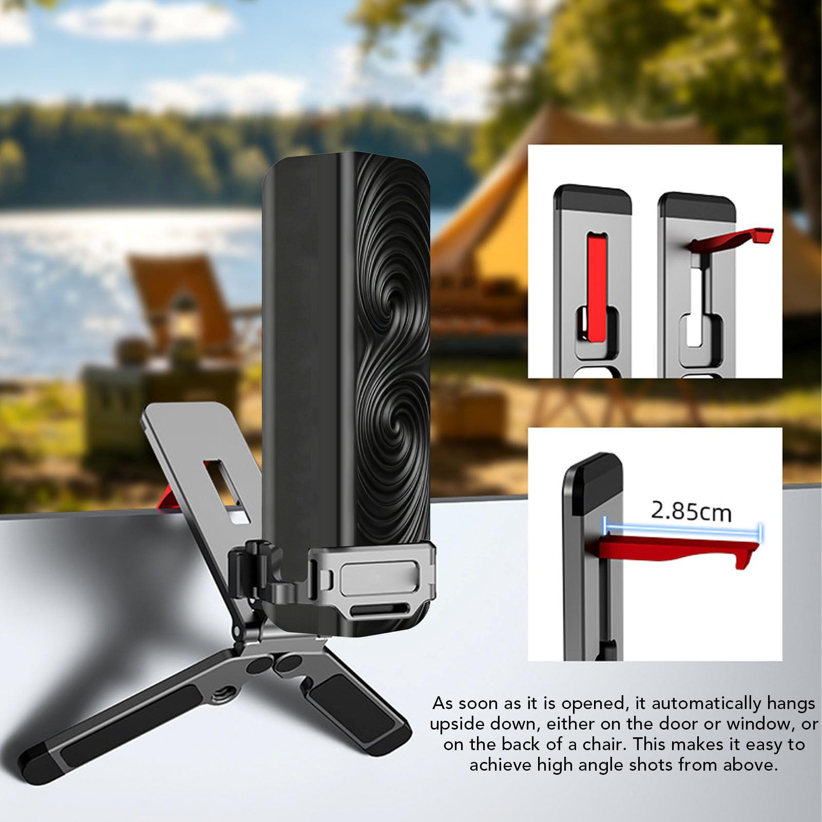 Jectse Treppiede da Tavolo per Fotocamera, Supporto Magnetico Resistente per 3 4 con Sgancio Rapido, Gancio Mantis Nascosto, Ripresa Dall'Alto, Angolo Alto Regolabile Flessibile di 201