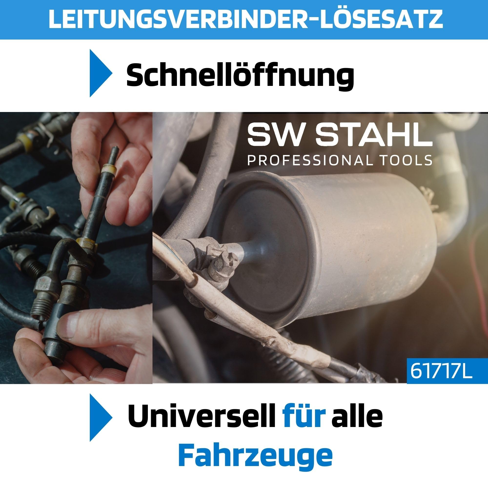 SW-Stahl 61717L Leitungsverbinder-Lösesatz, 22-tlg. Leitungstrenner Set