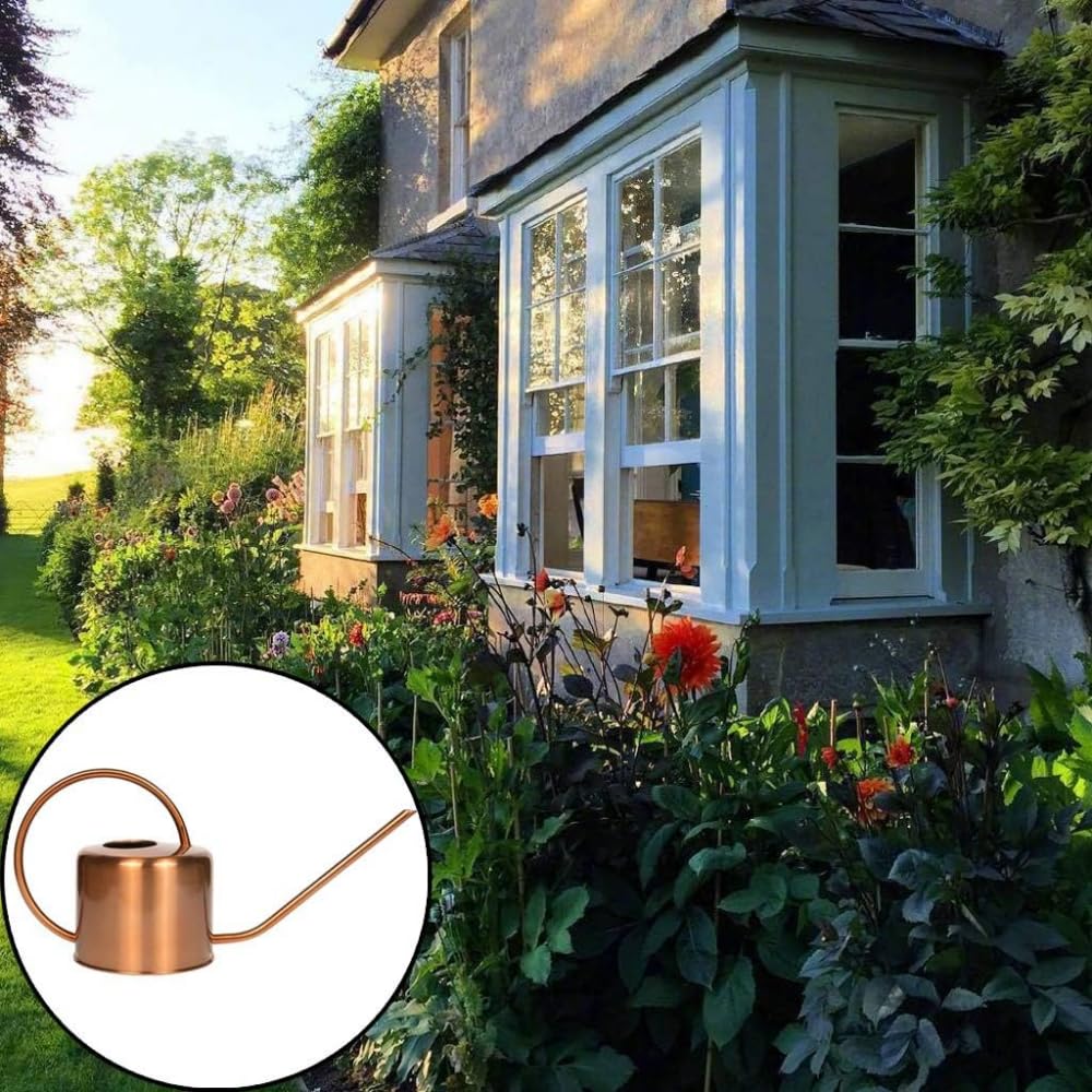 Arrosoir décoratif couleur cuivre 1,275 g – Bec verseur en col de cygne pour un arrosage rapide et facile des plantes d'intérieur