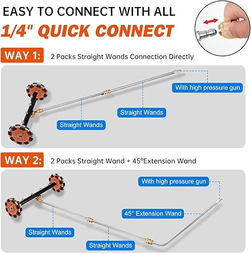 Miniatura 3 de 2 en 1 se puede mover horizontalmente lavadora a presión limpiador de tren de rodaje, escoba de agua, limpiador de superficies de 15 pulgadas,